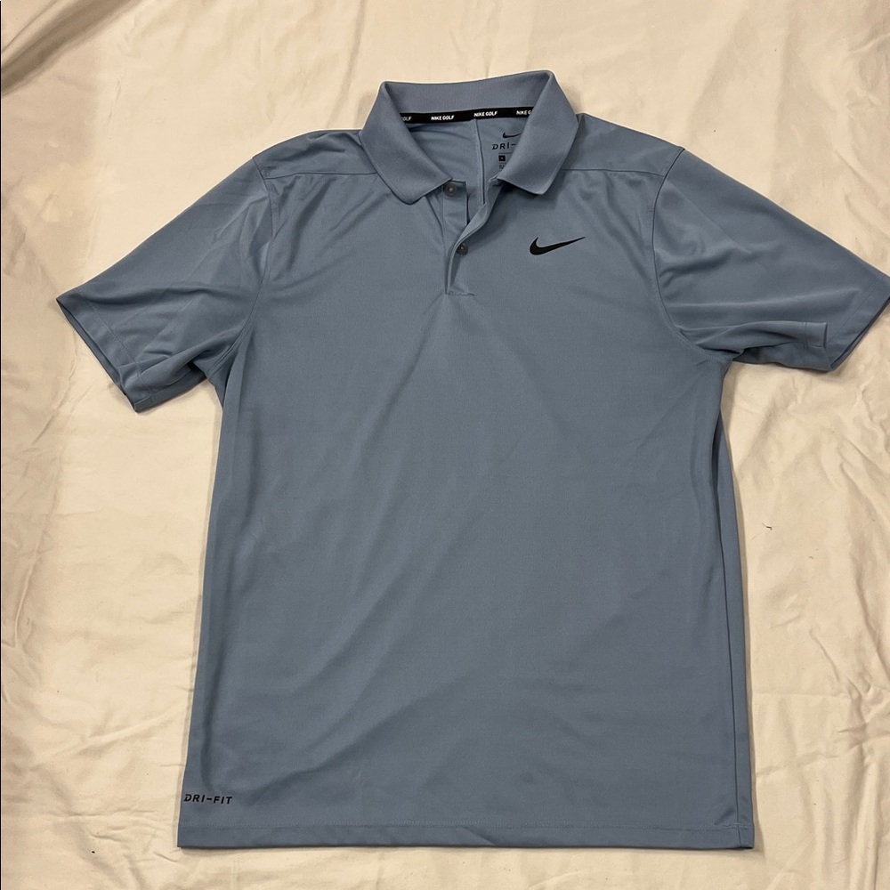 Nike Men's M Steel Blue Dri-FIT Polo